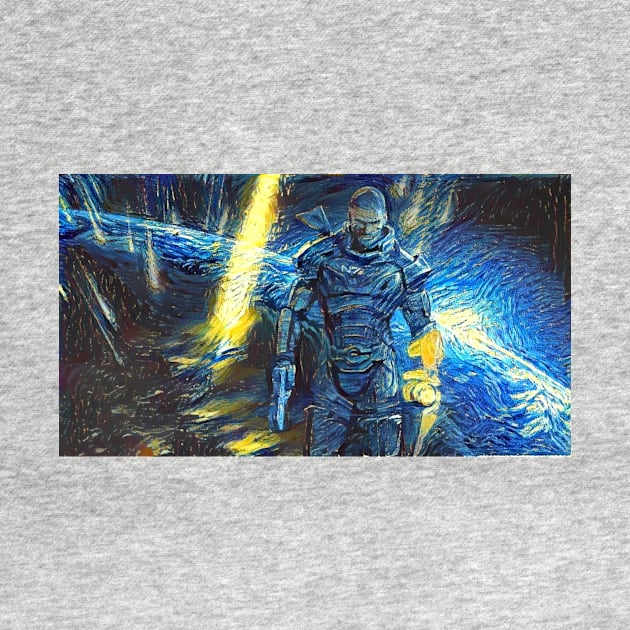 Mass Effect Commander Shepard Starry Night by Starry Night